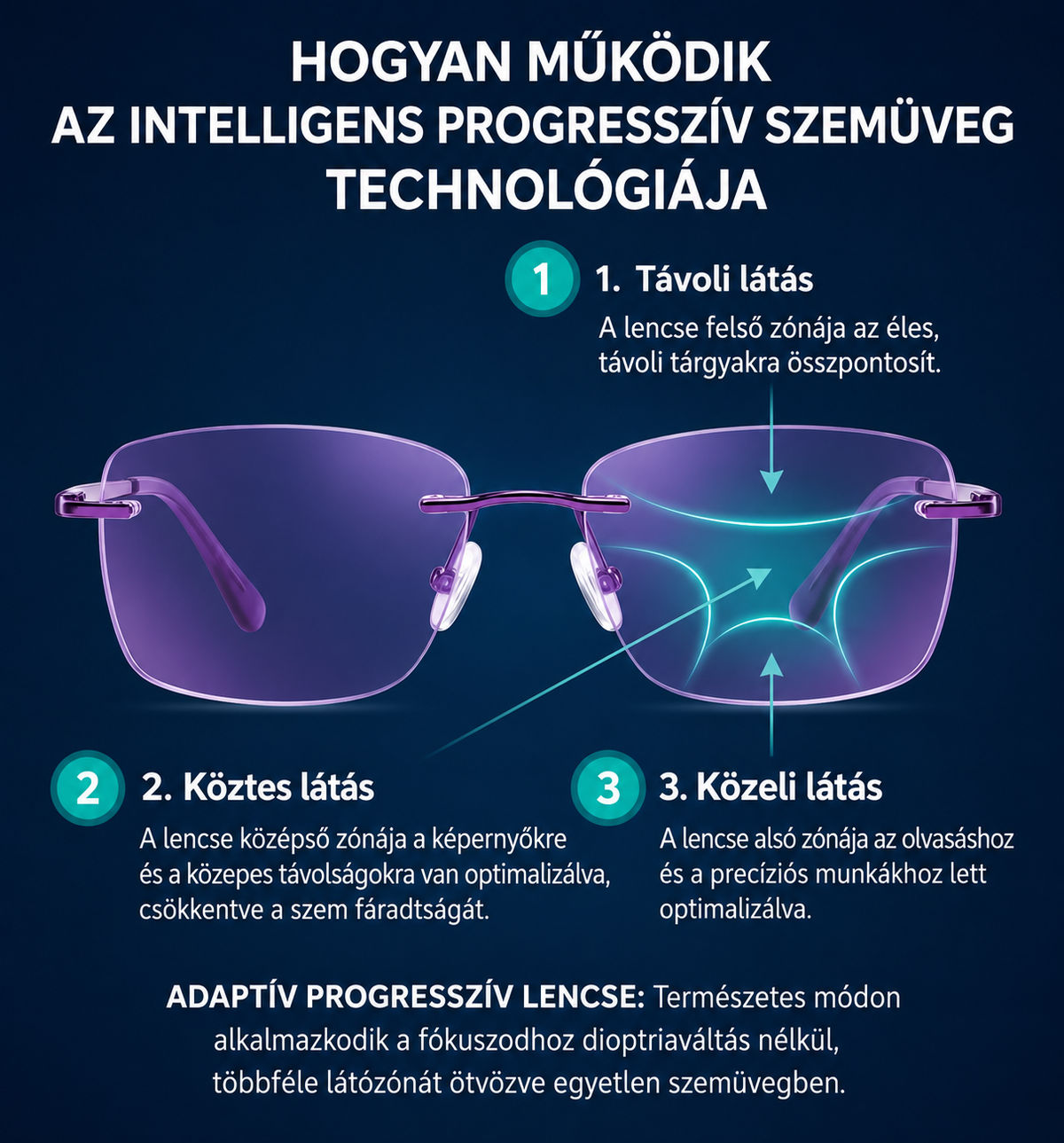 2X1 - OptiFlex™ Intelligens Progresszív Szemüveg